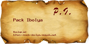 Pack Ibolya névjegykártya